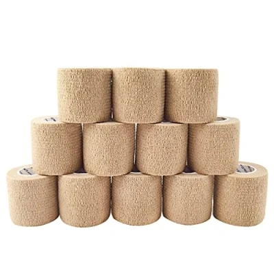 Abbildung von COMOmed selbstklebender verband elastische binde handgelenk bandage pflaster rolle Dog Bandagen Tierische Farbe 5 cm X 12 Bände