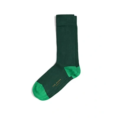 Abbildung von Ted Baker Herren Klassische, einfarbig Socke, grün, Einheitsgröße