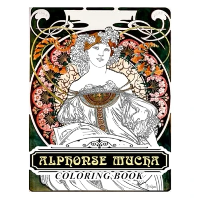 Abbildung von Alphonse Mucha Coloring Book: Awesome Illustrations Books For Adults.