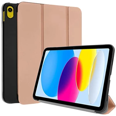 Abbildung von TECHGEAR Smart Case iPad 10 2022 10. Generation hülle (10.9 Zoll) Schlanke Trifold Schutzhülle Ständer [Automatische Ruhe/Aufwachfunktion] Rose