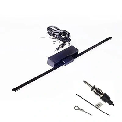 Abbildung von Audioproject A114 Autoradio Antenne Autoantenne mit Verstärker Auto Scheibenantenne AM FM 12V Innen UKW KFZ PKW LKW Wohnmobil MW Empfang Klebeantenne