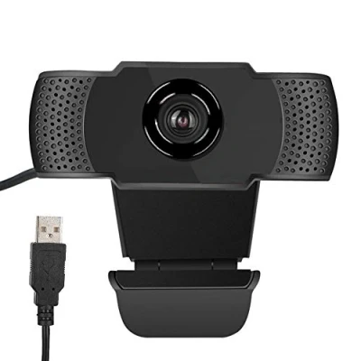 Abbildung von Elprico USB Webcam, 1080p PC Kamera mit Mikrofon, HD Webcam Rauschunterdrückung für YouTube, Skype Videoanrufe, Lernen, Konferenzen