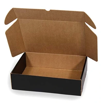Abbildung von Kartox Schwarzer Karton für Post Selbstmontierte Box ideal als Geschenk stabiler Größe L 30x22x8 cm 20 Stück