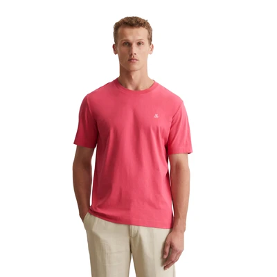Abbildung von Marc O&#039;Polo Short Sleeve LOGO Tshirt basic, Herren, Größe: Large, Raspberry pink