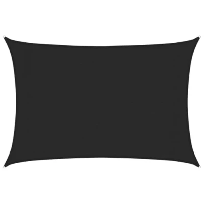 Abbildung von vidaXL Sonnensegel Sonnenschutz Windschutz Sonnendach UV Schutz Sonnenschutzsegel Schattenspender Garten Terrasse Balkon 160g/m² Schwarz 3x5m HDPE