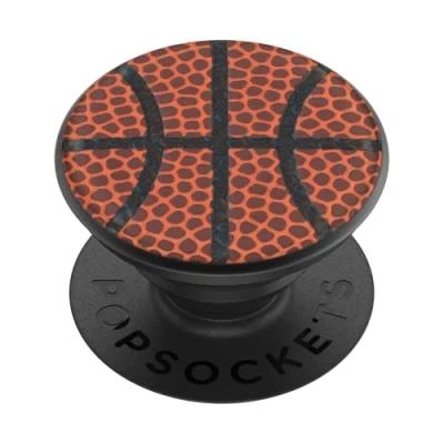Abbildung von Fingerhalter Handy PopSockets PopGrip Deluxe Basketball Orange Sport Design Kunststoff