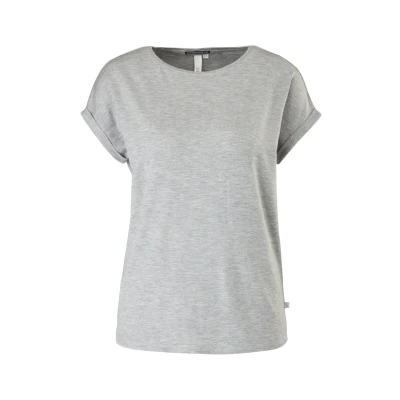 Abbildung von QS by s.Oliver Loose FIT Tshirt basic, Damen, Größe: Small, Grey mélange