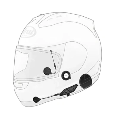 Abbildung von Sena 10U Bluetooth Kommunikationssystem für Motorräder und Roller mit Fernbedienung Arai Integralhelme, AR 11