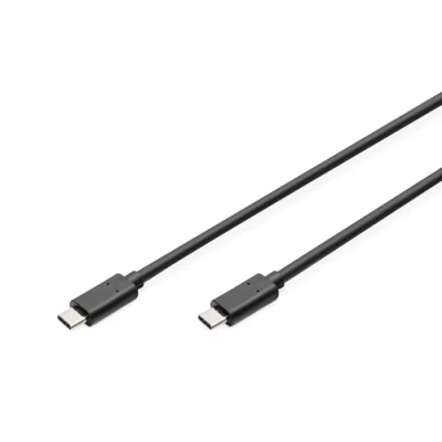 Abbildung von DIGITUS USB 2.0 Anschlusskabel 3.0 m C (St) zu 480 Mbit/s Typ Kabel, Verbindungskabel Schwarz