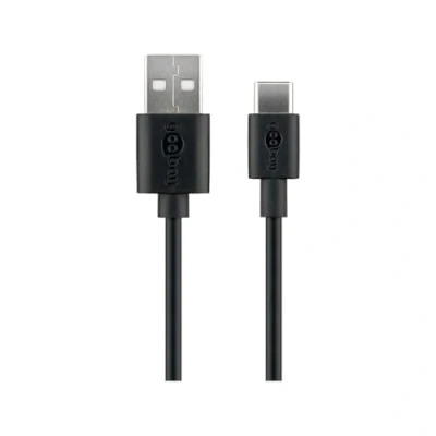 Abbildung von Goobay 59118 USB C Kabel auf A Ladekabel mit 3 für Smartphone und Tablet 0,5 Meter