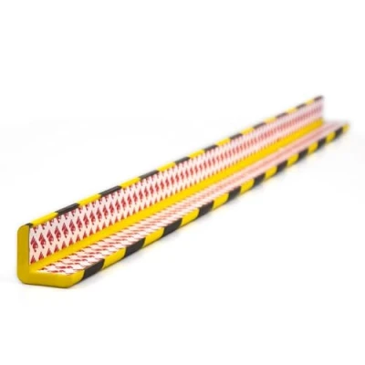 Abbildung von PU Schutzstreifen/Kantenschutz 100x4x4cm gelb/schwarz Eckschutzprofil selbstklebend Eckenschutz Wand Anfahrschutz