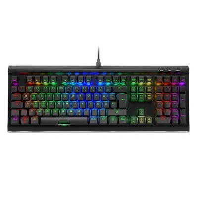 Abbildung von Sharkoon Skiller SGK40 Schwarz, RGB Gaming Keyboard, Mechanisch, Huano Red