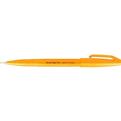 Abbildung von Pentel SES15C FFX Brush Sign Pen neon orange, Faserschreiber, pinselähnliche Spitze, 1 Stück