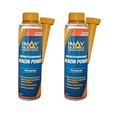 Abbildung von INOX® Benzin Power Additiv, 2 x 250ml Benzinsystemreiniger Zusatz für alle Normal und Superbenziner