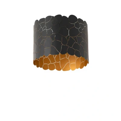Abbildung von Lindby Deckenleuchte Aralena, schwarz/gold, Metall, Ø 26 cm