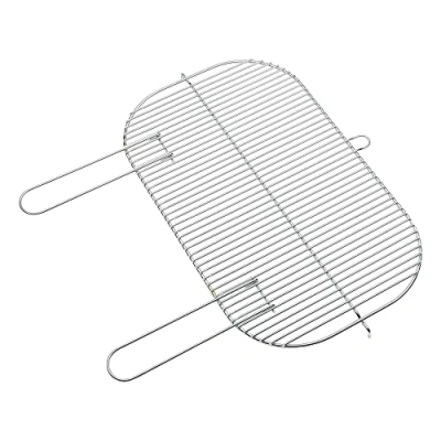 Abbildung von barbecook Grillrost ovaler mit Haltegriffen 55x33.6cm für Holzkohlegrill Loewy und Arena Edelstahl leicht zu reinigen