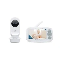 Abbildung von Motorola Nursery VM34 Babyphone mit Kamera 4.3 Zoll Farbdisplay Infrarot Nachtsicht Wiegenlieder, Weiß