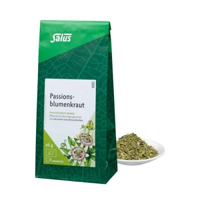 Abbildung von Salus Passionsblumenkraut Tee 1x 60 g Beutel lose Arzneitee Passiflorae herba pflanzliches Beruhigungsmittel bei nervösen Unruhezuständen bio