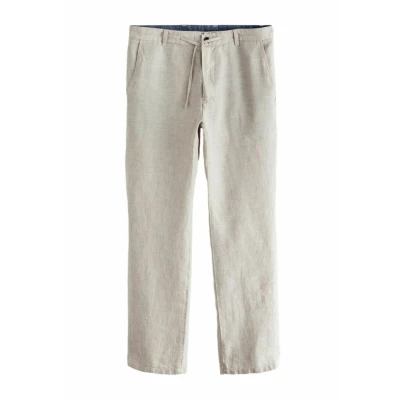 Abbildung von Next Drawstringregular FIT Stoffhose, Herren, Größe: 36x31, Light grey