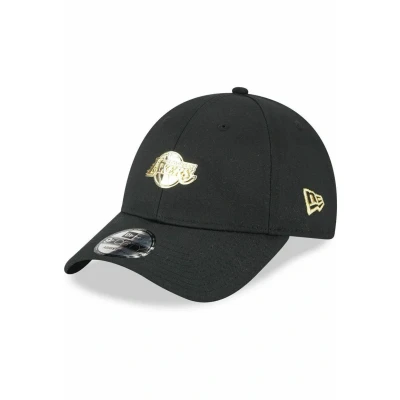 Abbildung von New Era 9FORTY Strapback Metal LOGO LOS Angeles Lakers Cap, Herren, Größe: One Size, Black