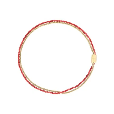 Abbildung von Breil Beil Jewel Magnetic Collection System, Stahl Frauen Halskette, Goldfarbe Natursteine ​​mit 45 cm mit Agata TJ3379