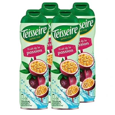 Abbildung von Teisseire Getränke Sirup Passion Fruit/Passionsfrucht 600ml der genauso schmeckt wie die Frucht (4er Pack)