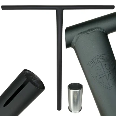 Abbildung von Ethic DTC Tenacity V2 Stunt Scooter Stahl Lenker HIC/SCS I Trick Tret Roller Bar Lenkerstange (Schwarz Matt 77cm)