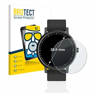 Abbildung von BROTECT Entspiegelungs Schutzglas für Armbanduhren (Kreisrund, ø: 36 mm) Schutz Folie Panzerfolie Glas Matt [Extrem Kratzfest 9H, Anti Reflex]
