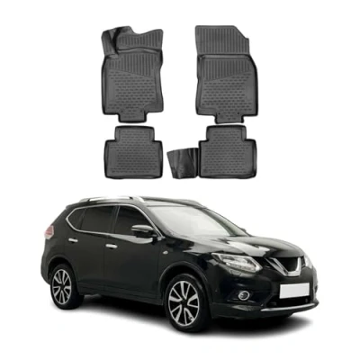 Abbildung von OMAC 5025444 Fußmattensatz Gummi, TPE (thermoplastischer Elastomer) 4 schwarz NISSAN: X Trail, Trail