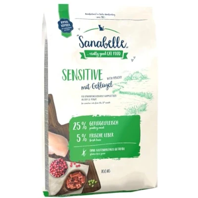 Abbildung von Sanabelle Sensitive mit Geflügel Katzentrockenfutter für ernährungssensible Katzen 1 x 10 kg