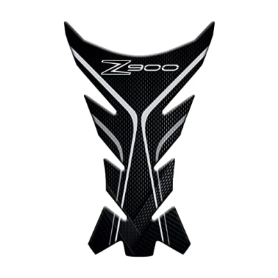Abbildung von Motorcycle Tankpad aus Harz, selbstklebend, 3D Effekt, kompatibel mit Kawasaki Z900 (schwarz)