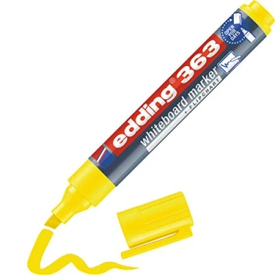 Abbildung von 10 x edding Whiteboardmarker 363 nachfüllbar 1 5mm gelb