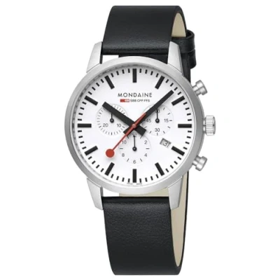 Abbildung von Mondaine Herren Analog Quarz Uhr mit Leder Armband MSD.41411.LBV