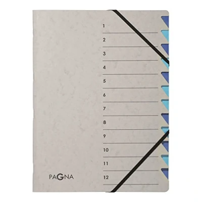Abbildung von Pagna 44312 02 Ordnungsmappe 12 Fächer Easy Grey 1 blau