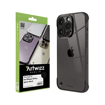 Abbildung von Artwizz MazingClip Schutzhülle kompatibel mit iPhone 14 Pro Ultra Schlanke Design Hülle für echtes Gefühl, Space Black