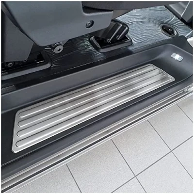 Abbildung von tuning art XF514 1 4 teiliges Edelstahl Einstiegsleisten Set passend für VW T6 T6.1 Multivan Caravelle 2015 , Farbe:Silber