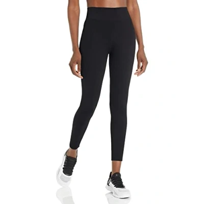 Abbildung von Calvin Klein Performance Damen Gerippte hohe Taille 7/8 Tight Leggings, Schwarze, Dicke Rippe, X Groß
