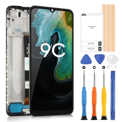 Abbildung von LCD Display für Xiaomi Redmi 9A / 9C 10A Bildschirm Ersatz Touchscreen Digitalisierer M2006C3MG M2006C3MT Glas Pannello Sensor Montage mit Werkzeu (Schwarz Rahmen)