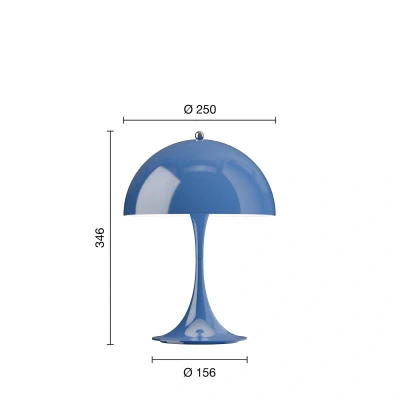 Abbildung von Louis Poulsen LED Akkulampe Panthella 250 indigoblau IP44