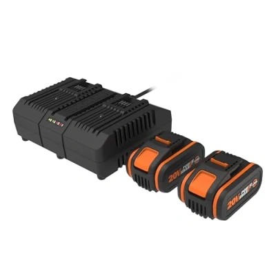 Abbildung von Worx Akku 4,0 Ah 2x + Ladegerät WA3611