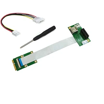 Abbildung von KALEA INFORMATIQUE Riser PCIe zu MiniPCIe Adapter mit FPC Matte Wird Zwei 15 und 25 cm Langen Matten geliefert.