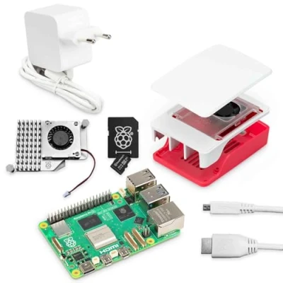 Abbildung von Raspberry Pi 5 Kit 16GB RAM mit hochwertigem original Zubehör sofort startklar (weiß)