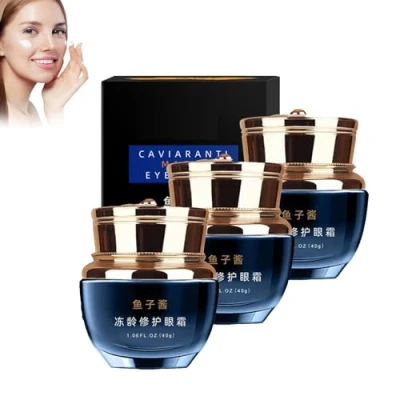 Abbildung von Kaviar Reparatur Augencreme,Kaviar Essenz Anti Falten Augencreme,für dunkle Augenringe und Schwellungen (3Pcs)