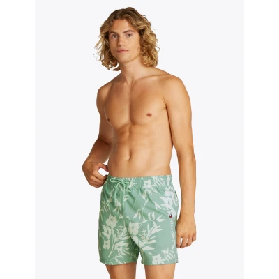 Abbildung von Tommy Hilfiger Original Drawstring Print Badeshorts, Herren, Größe: Small, Fort green