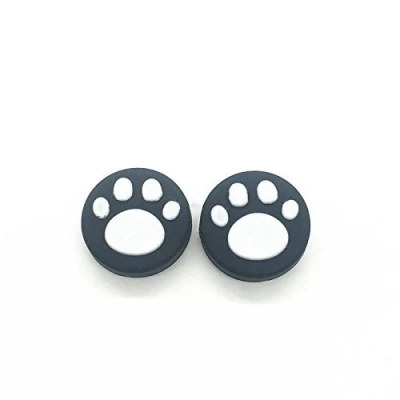 Abbildung von 2 x Weiß Silikon Analog Controller Thumb Stick Joystick Grips Gap für Nintendo Schalter NS joy con Thumbstick Cute Cat Paw Claw
