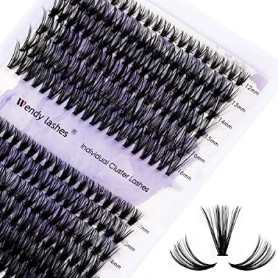 Abbildung von Individuelle Wimpern 30P+40P DIY Cluster Mix 12 16mm für Wimpernverlängerung zu Hause