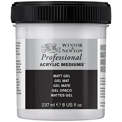 Abbildung von Winsor &amp; Newton 3040915 Mattes Gel Malmittel, Reduziert den Glanz der Acrylfarbe 237 Topf