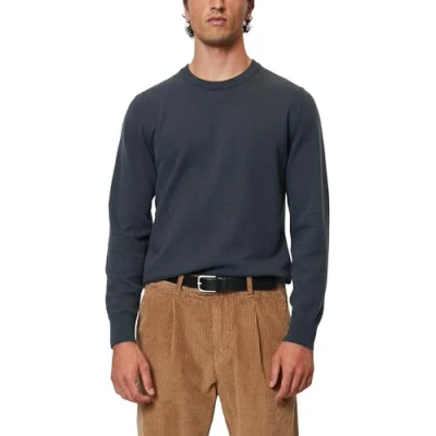 Abbildung von Marc O&#039;Polo Crewneck Strickpullover, Herren, Größe: Medium, Dark navy