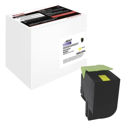 Abbildung von edding Toner EDD 6047 gelb kompatibel zu LEXMARK 80C2HY0