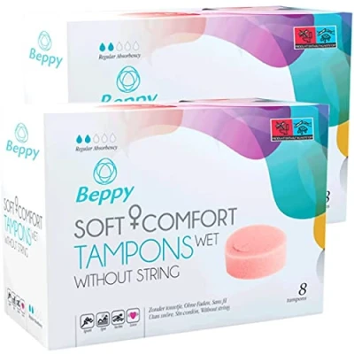 Abbildung von «WET» Soft Beppy Wet Comfort Tampons ohne Faden (16 Stück) 16 St